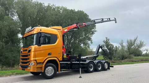 Scania R R730 Gestuurd | 4 asser | 20 ton haakarm | kraan palfinger 22002 4x extend